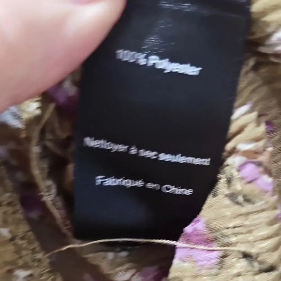 Astr The Label Twist Front Mustard Floral Top Size S - Picture 5 of 7